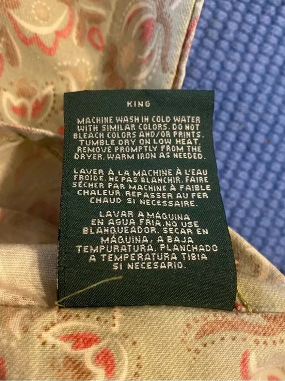 Lauren Ralph Lauren Hadley paisley green floral King pillow sham